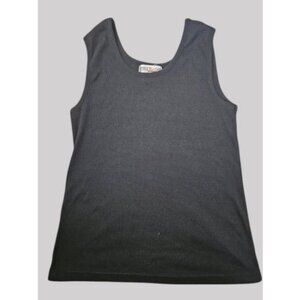 * BRIDGE GATE Black Ribbed Tank Top Ladies MEDIUM Great for Layering